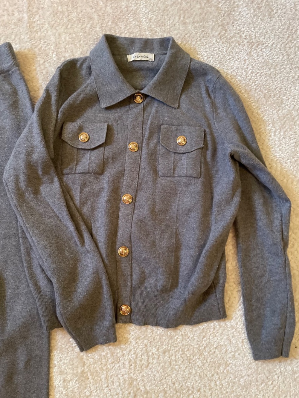 Gray lounge set long-sleeve - Picture 4 of 6